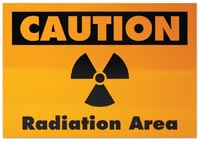 Radiation Warning Sign *Glow in the Dark*