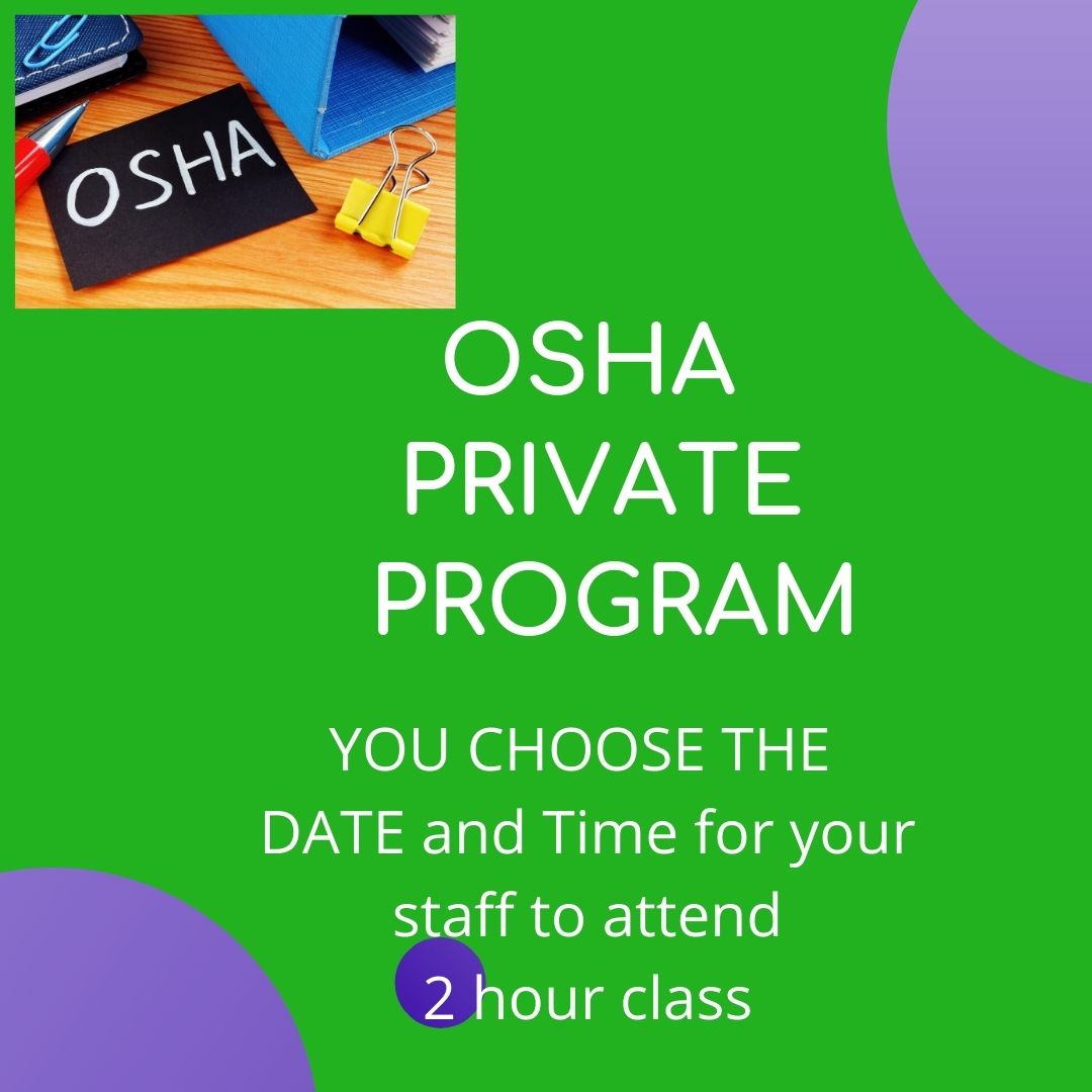 Private OSHA 2 HR Update: at your location or via live webinar